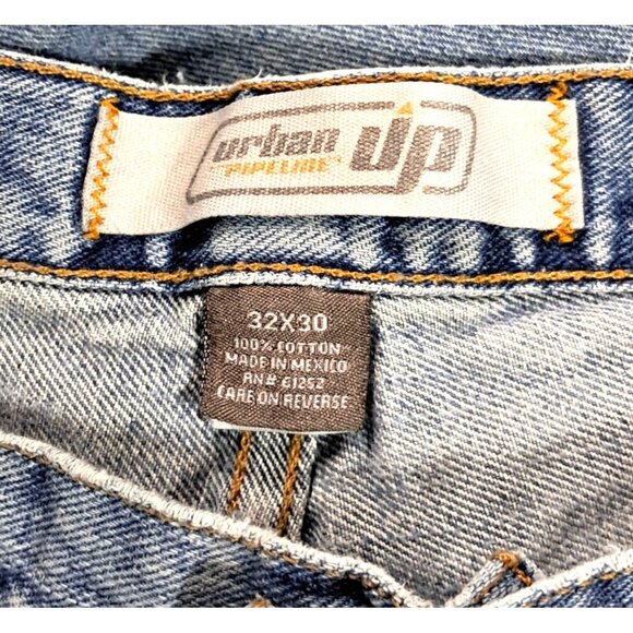 Urban Pipeline Y2K Mens Light Wash Boot Cut Denim Jeans 32X30 - Picture 2 of 11